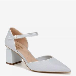 Franco Sarto Women's Light Blue Block Heel Pumps